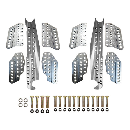 Extreme 1/8 Inch Adjustable Billet 4-Link Chassis Brackets Kit