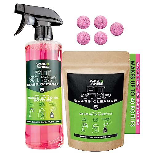 Load image into Gallery viewer, WASH&amp;WHIPS Pit Stop Glass Cleaner / All Surface Cleaner Refill Tablets (Makes 5 Gallons)
