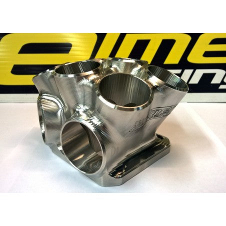 Load image into Gallery viewer, 6to1 T4 Twin 1.25 Rotated Wastegate Billet Merge Collector

