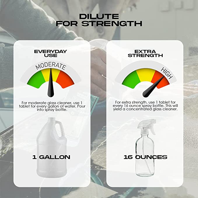 Load image into Gallery viewer, WASH&amp;WHIPS Pit Stop Glass Cleaner / All Surface Cleaner Refill Tablets (Makes 5 Gallons)
