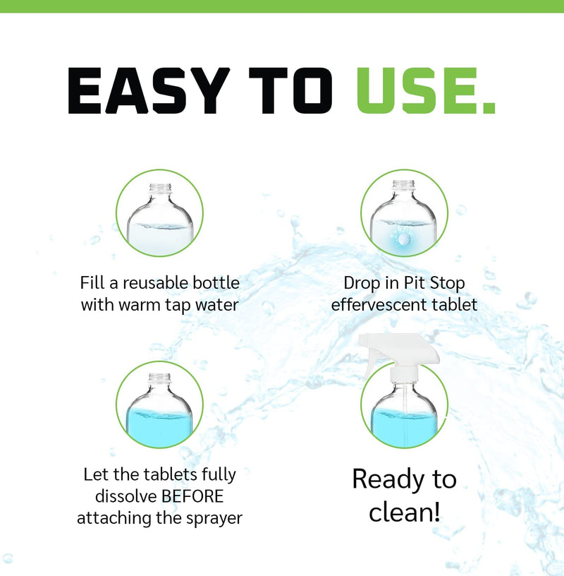 Load image into Gallery viewer, WASH&amp;WHIPS Pit Stop Glass Cleaner / All Surface Cleaner Refill Tablets (Makes 5 Gallons)
