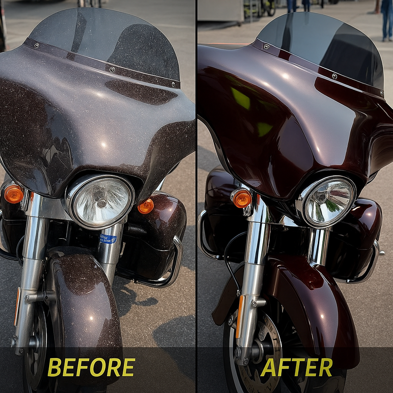 Load image into Gallery viewer, WASH&amp;WHIPS MotoPro Motorcycle Detailing Kit - Bug Remover, Leather Care, Ceramic Spray
