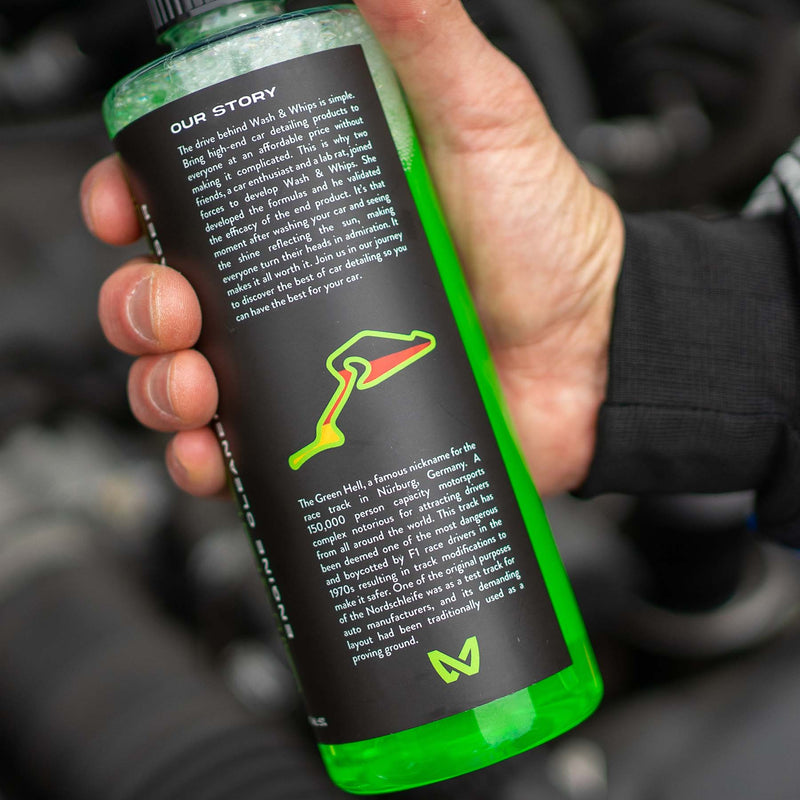 Load image into Gallery viewer, WASH&amp;WHIPS Green Hell Engine Cleaner &amp; Degreaser
