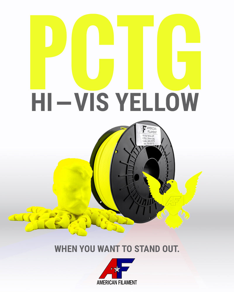 Load image into Gallery viewer, Hi-Vis Yellow AF 1.75mm PCTG Filament Made in the USA!
