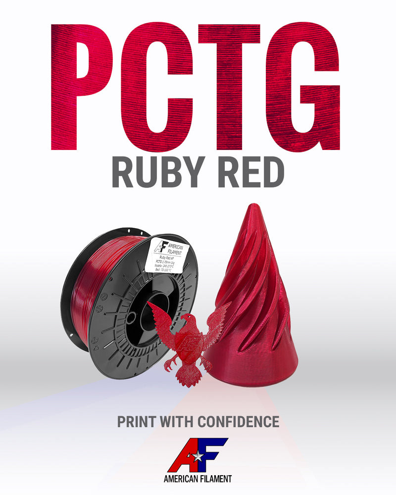 Load image into Gallery viewer, Transparent Ruby Red AF 1.75mm PCTG Filament Made in the USA!
