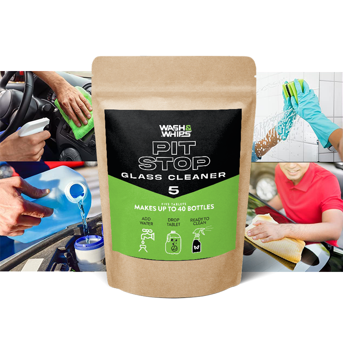 Load image into Gallery viewer, WASH&amp;WHIPS Pit Stop Glass Cleaner / All Surface Cleaner Refill Tablets (Makes 5 Gallons)

