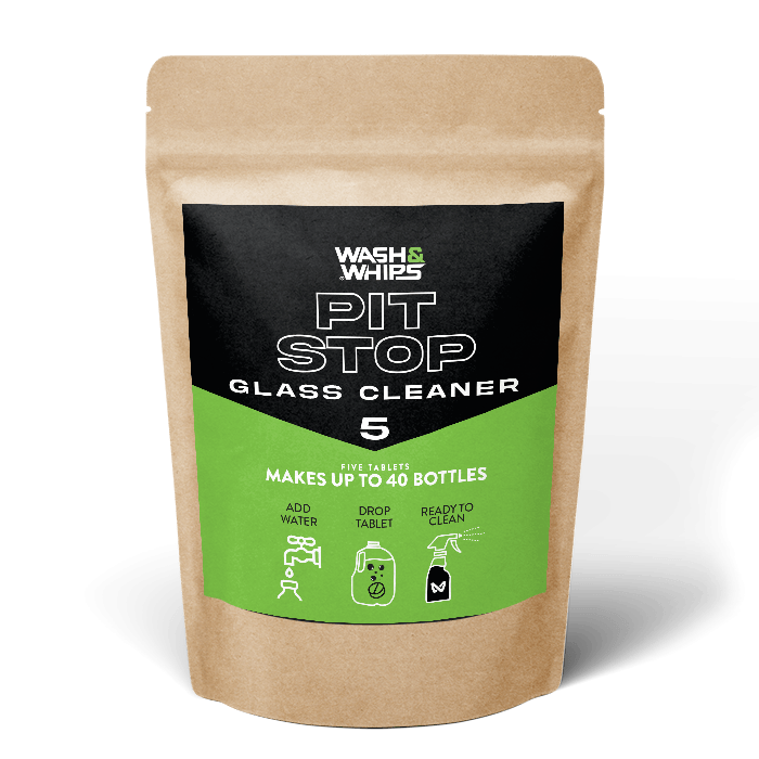 Load image into Gallery viewer, WASH&amp;WHIPS Pit Stop Glass Cleaner / All Surface Cleaner Refill Tablets (Makes 5 Gallons)
