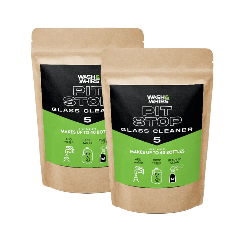 Load image into Gallery viewer, WASH&amp;WHIPS Pit Stop Glass Cleaner / All Surface Cleaner Refill Tablets (Makes 5 Gallons)
