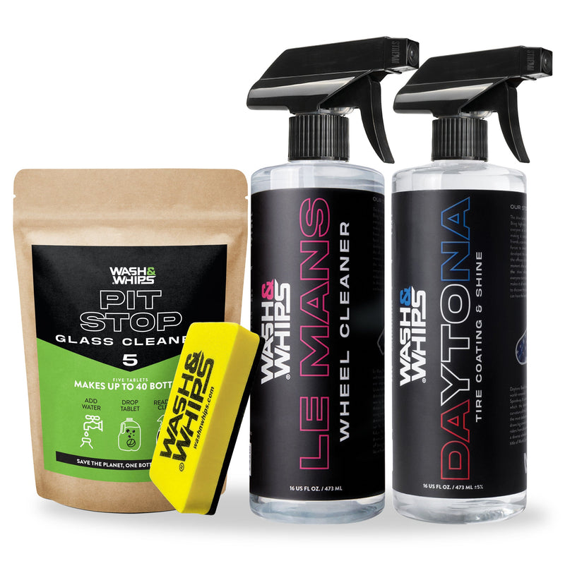 Load image into Gallery viewer, WASH&amp;WHIPS Wheel &amp; Tire Wash &amp; Shine Kit - $48 Value
