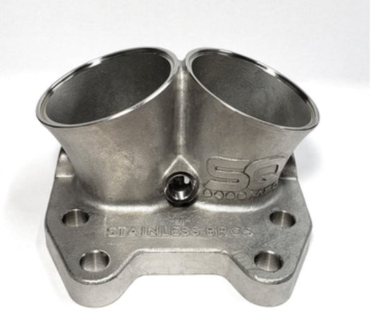 SS304 Cast 2.25" T4 Collector With Divided Inlet - Sequence Manufacturing